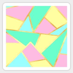 Geometric gold pastel Sticker